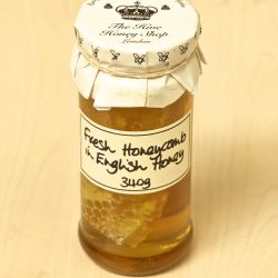 Raw English Rare Honey with honeycomb made by British beekeepers