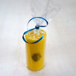 Chunky Tall Pure Beeswax Honeycomb Candle – Single