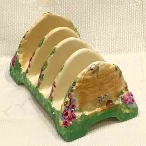 Original Royal Winton ‘Beehive’ 4 slice Toast Rack–1930s