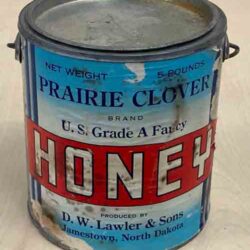 Honey Tin Container, Prairie Clover USA circa 1940s