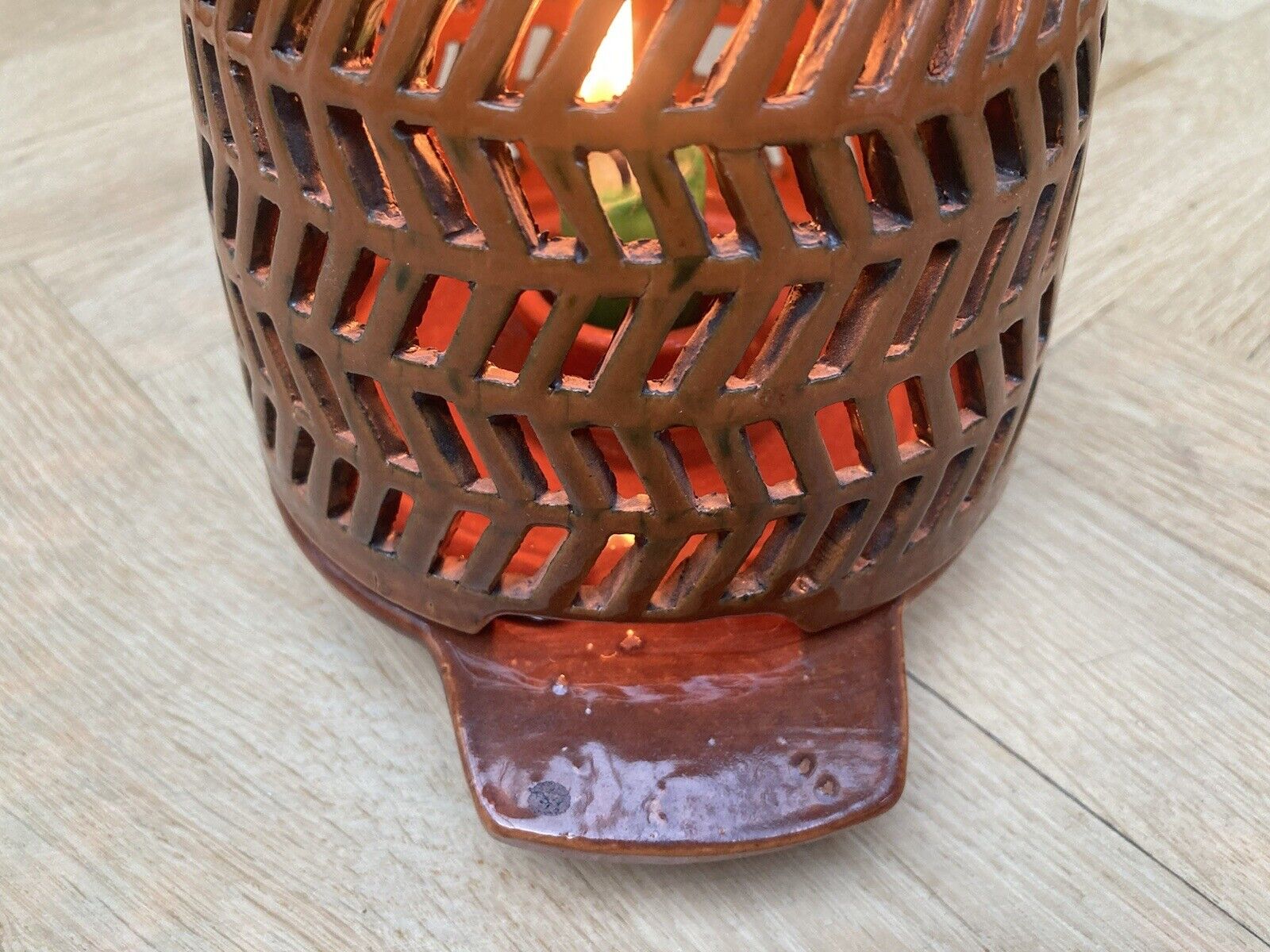 Rare Bespoke Beehive Ceramic Candleholder.